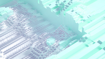 Abstract technology background. 3d illustration, 3d rendering.