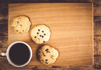 Cookie black coffee.