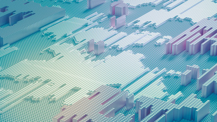 Abstract technology background. 3d illustration, 3d rendering.