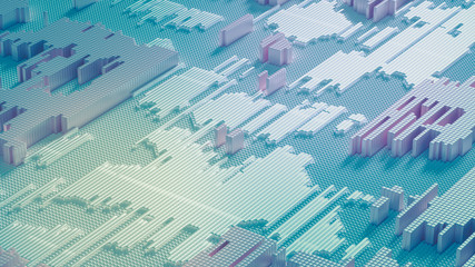 Abstract technology background. 3d illustration, 3d rendering.