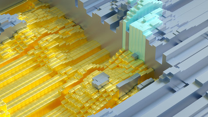 Fototapeta premium Abstract technology background. 3d illustration, 3d rendering.