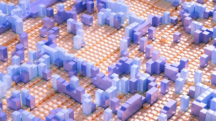 Obraz premium Abstract technology background. 3d illustration, 3d rendering.