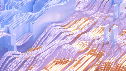 Abstract technology background. 3d illustration, 3d rendering.
