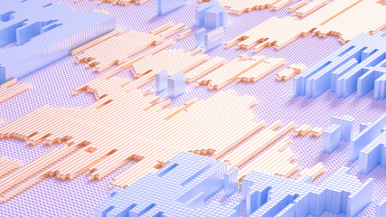 Abstract technology background. 3d illustration, 3d rendering.