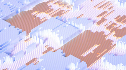 Abstract technology background. 3d illustration, 3d rendering.