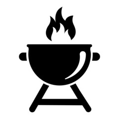 Grill Icon Vector. bbq Illustration symbol. barbecue logo.
