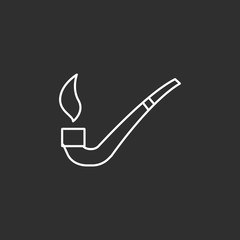 Smoking pipe icon.