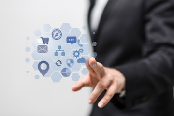 Abstract Futuristic infographic with Visual data complexity