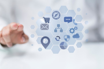 Cloud computing concept - connect to cloud