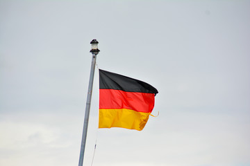 Deutschlandfahne im Wind