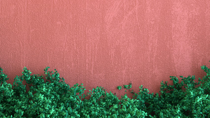 Beautiful summer foliage frame. 3d illustration, 3d rendering.