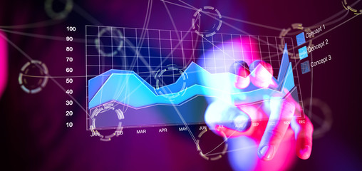 Business intelligence. Diagram, Graph, Stock Trading, Investment dashboard