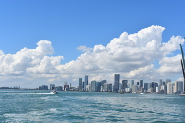 Obraz premium Views of the city of Miami. Tall buildings.