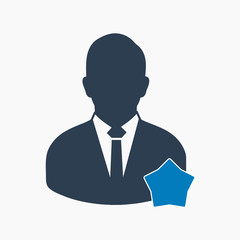 Valued customer icon. Flat style vector EPS.