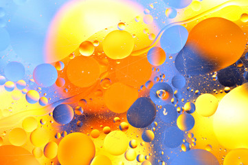 yellow circles on a blue background