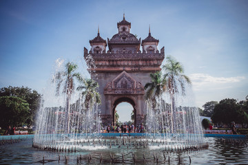 The Patuxay Victory Gate in Laos traval landmark in Laos