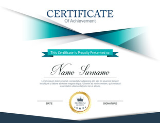 Obraz premium certificate of appreciation design template