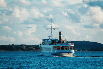 A ferry with passengers