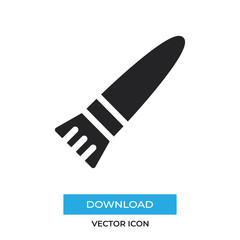Paintbrush vector icon, simple sign for web site and mobile app.