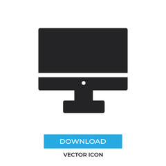 Computer screen vector icon, simple sign for web site and mobile app.