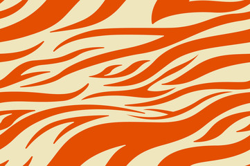 orange Zebra print. Stripes, animal skin, tiger stripes, abstract pattern, line background. Black and white vector monochrome seamles texture. eps 10 illustration
