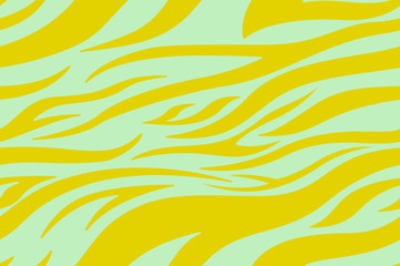 yellow green Zebra print. Stripes, animal skin, tiger stripes, abstract pattern, line background. Black and white vector monochrome seamles texture. eps 10 illustration
