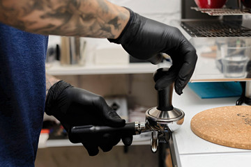 Barista Cafe Making Coffee Preparation Service Concept