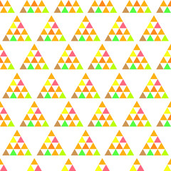 Seamless pattern with multicolored triangles