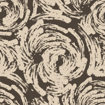 brown seamless pattern of lines or brush strokes in the form of arcs. patterned rose sketchy for fabrics