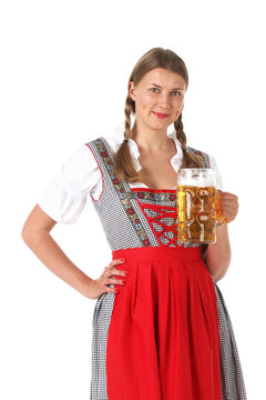 Oktoberfest woman with beer