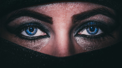 eyes of an eastern woman, macro