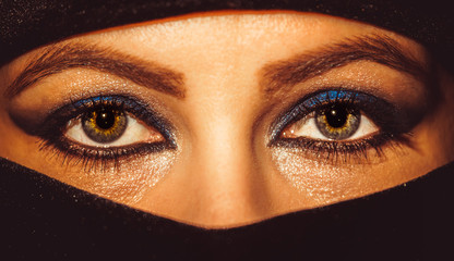 eyes of an eastern woman, macro