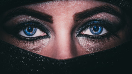 eyes of an eastern woman, macro