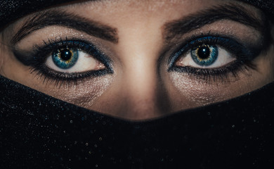 eyes of an eastern woman, macro