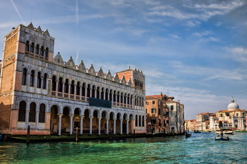 Fototapeta na wymiar Fondaco dei Turchi am Canal Grande in Venedig, Italien