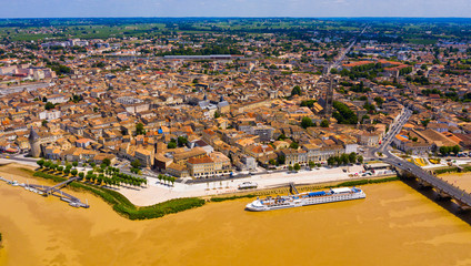 Aerial view of Libourne