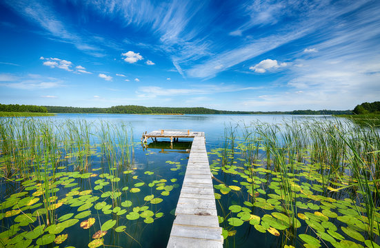 Beautiful summer day on masuria lake district in Poland © Piotr Krzeslak