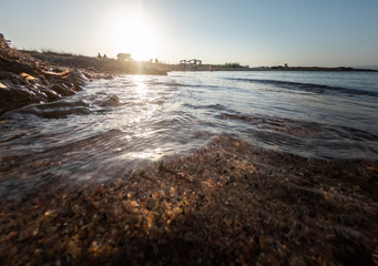 Sunset at the beautiful Cala Silenzio (