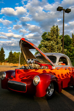 Classic car at Burger King Classic Car show in Denver. Burger King Classic Car shows are free every Thursday night all summer long.