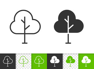 Abstract Geometric Tree simple line vector icon