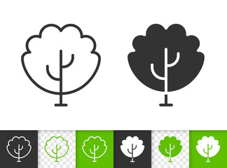 Abstract Geometric Tree simple line vector icon