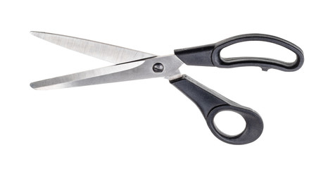 stationery scissors with black plastic handles