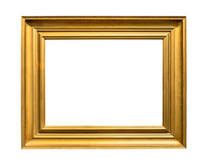 old wide simple wooden painting frame cut out