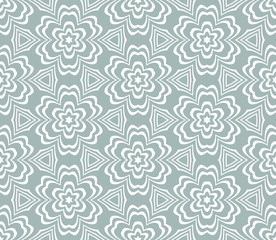 Abstract seamless pattern of many shapes. Vector kaleidoscope.