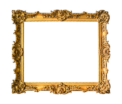 ancient wide ornamental baroque painting frame