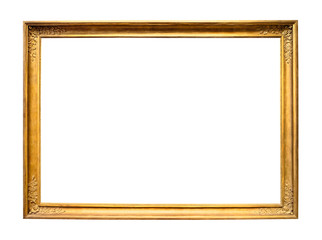 vintage narrow wooden picture frame cutout