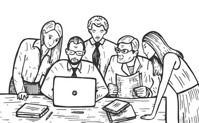 Team work, coworking and collaboration