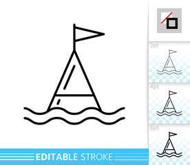 Buoy sea ocean simple thin line vector icon