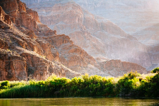 Colorado River scene at Mile 196.5, Grand Canyon National Park, Arizona, USA