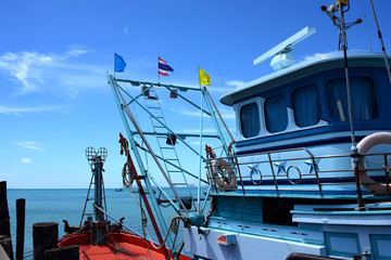 sea view and fishing port